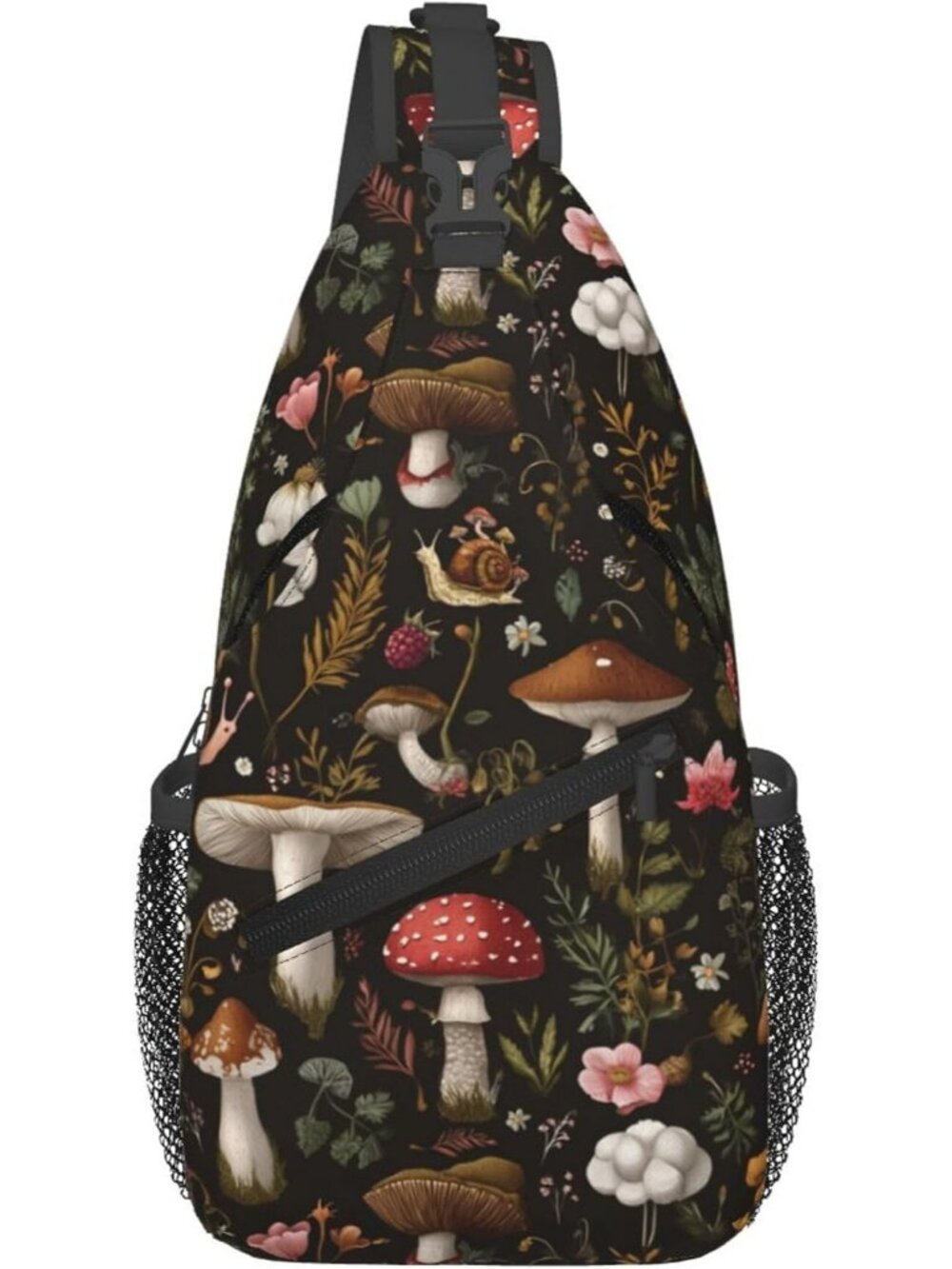 Unisex Berry Board Skeletons Sling Backpack Chest Hiking Travel Crossbody Bag